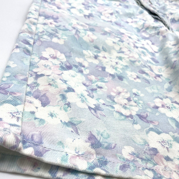 Breaker Jeans True Vintage 80s Pastel Floral Denim Shorts Fairykei | Size S - Picture 2 of 9
